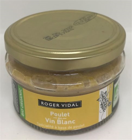 Terrine poulet vin blanc bio 130g